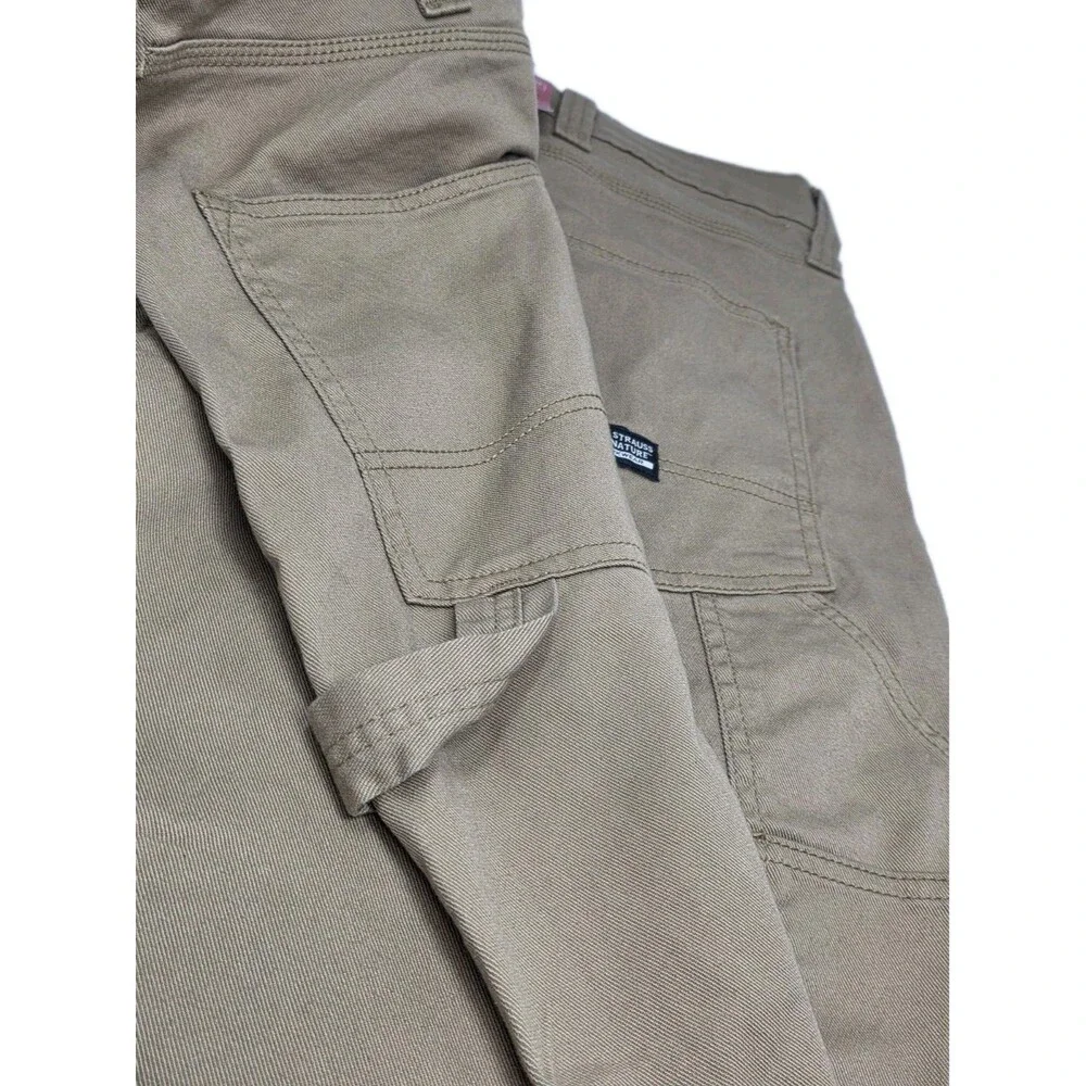 Levi Strauss Signature 44x30 Men's Cotton Carpenter Jeans American Khaki Relaxed